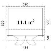 Palmako Cabin Ines 11.1m2